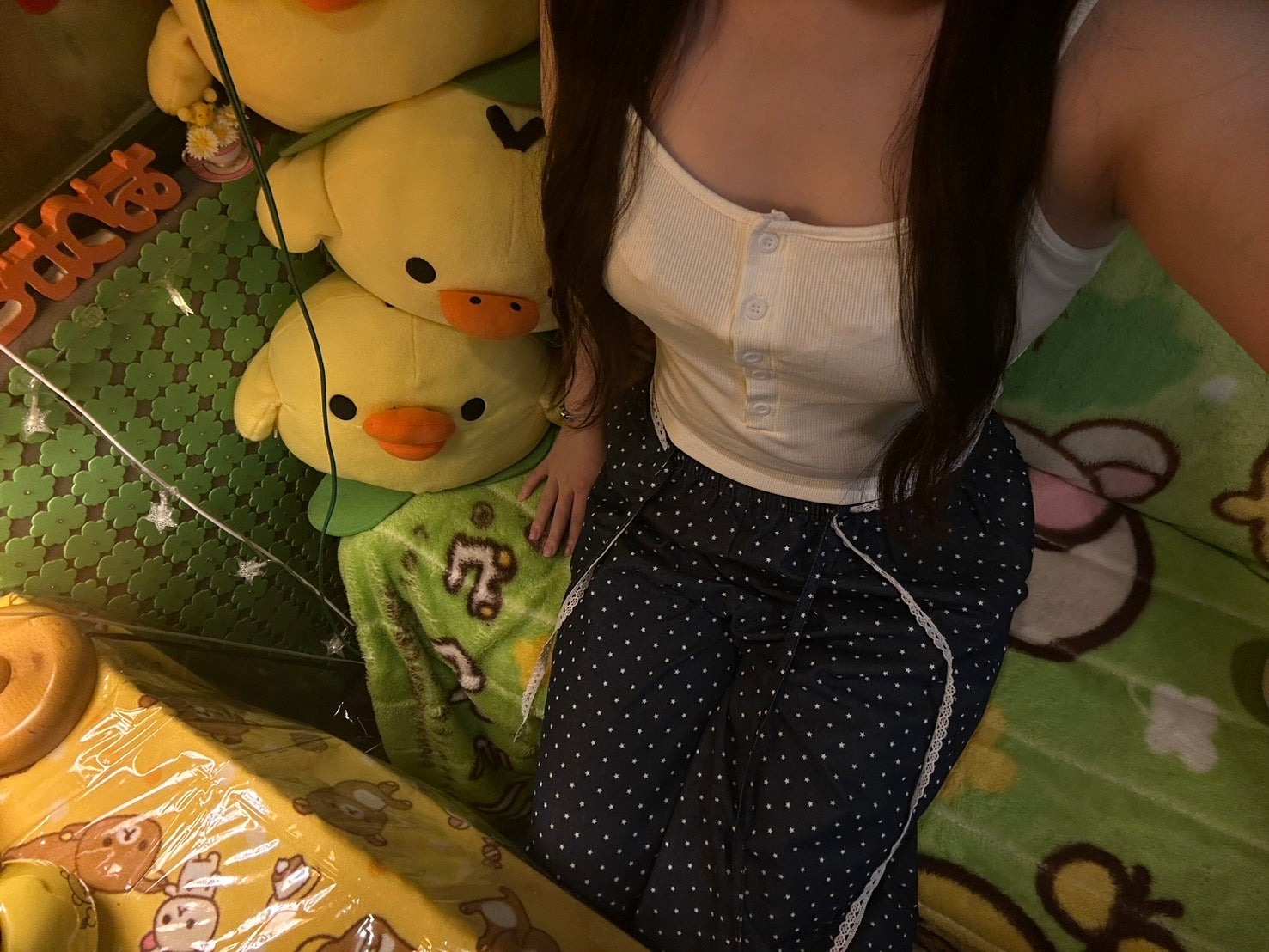 星総柄ライトスウェットパンツ BY-001