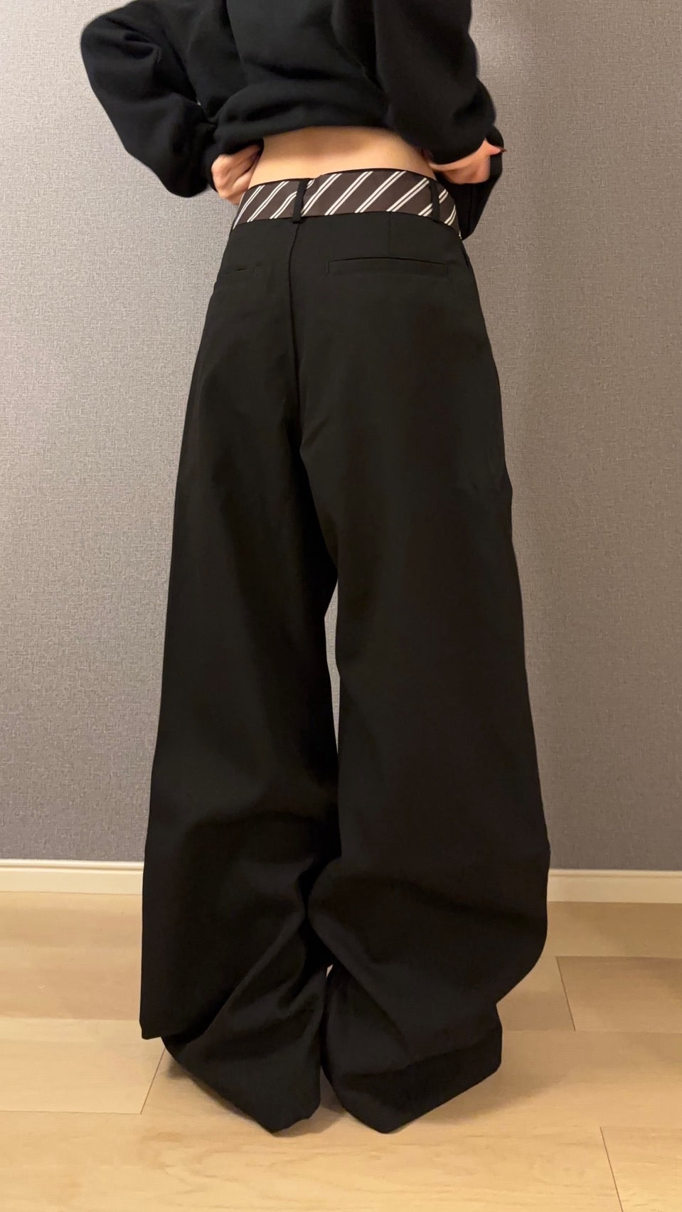 タックワイドスラックス&ネクタイベルトセット s0814m-19