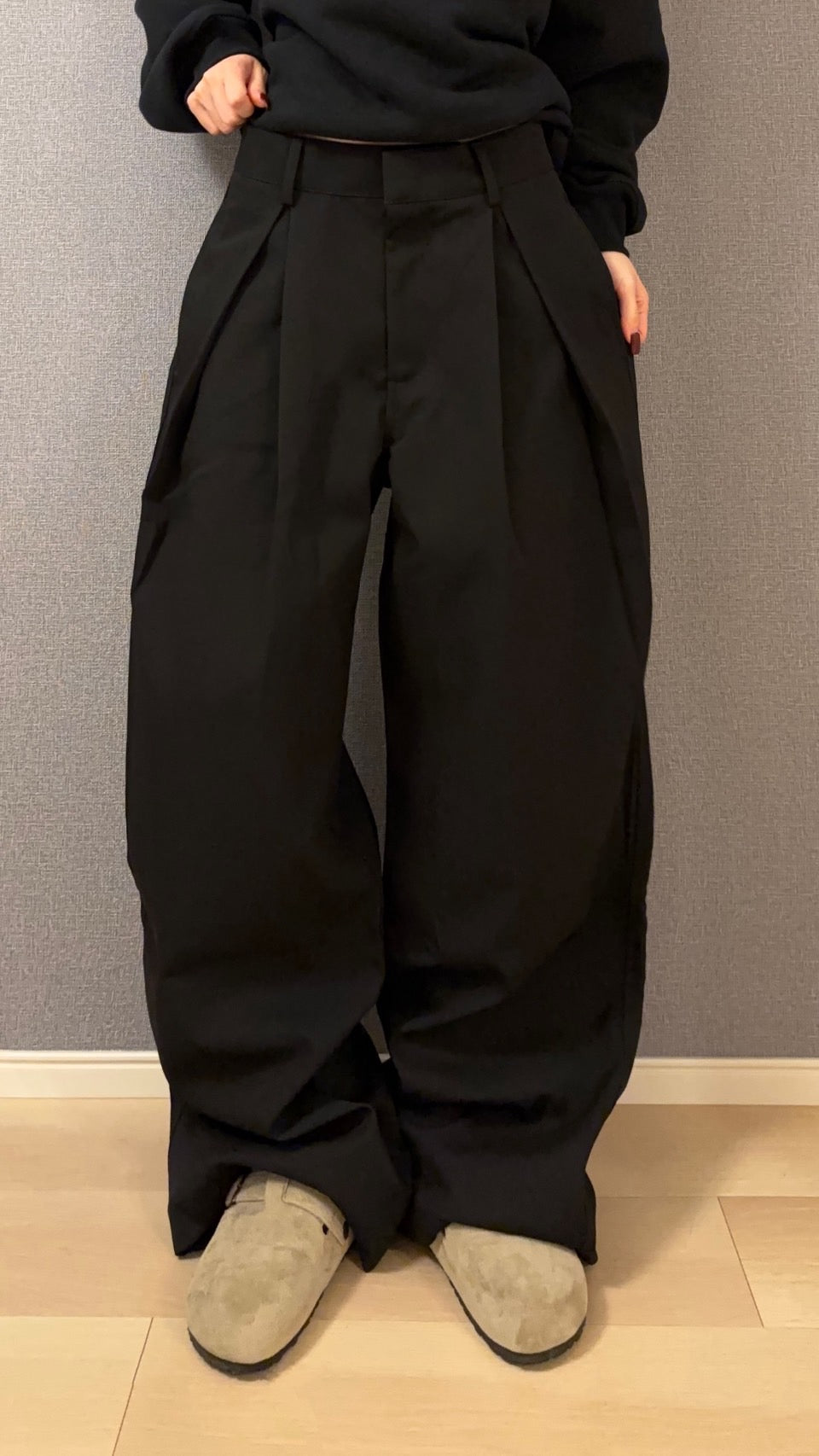 タックワイドスラックス&ネクタイベルトセット s0814m-19