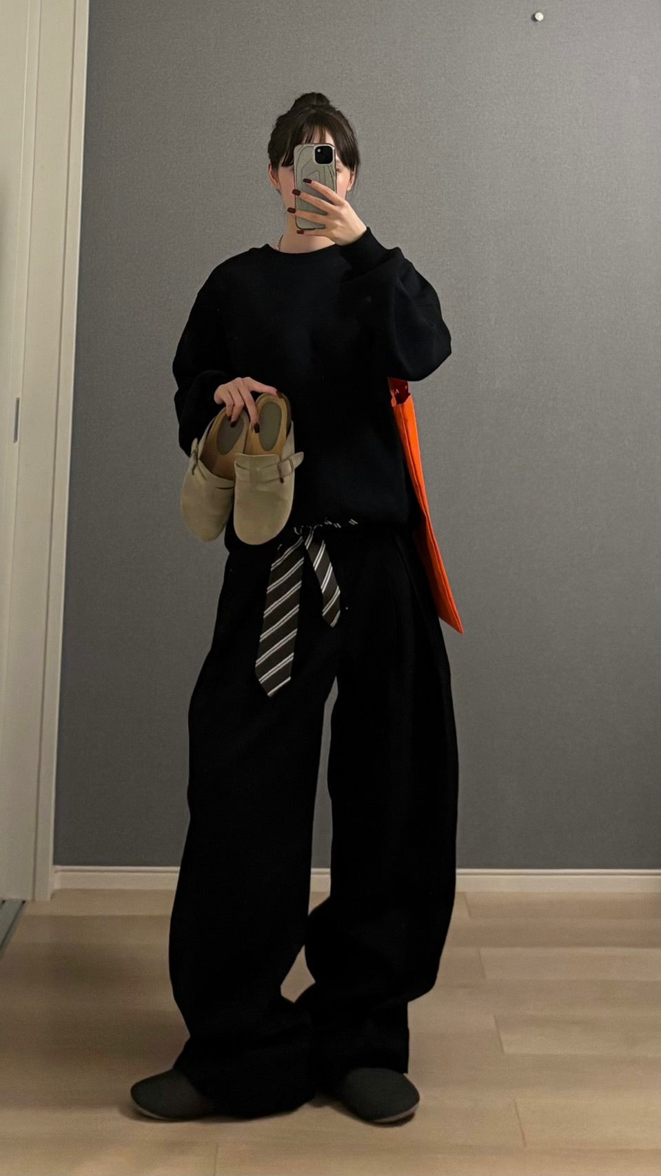 タックワイドスラックス&ネクタイベルトセット s0814m-19