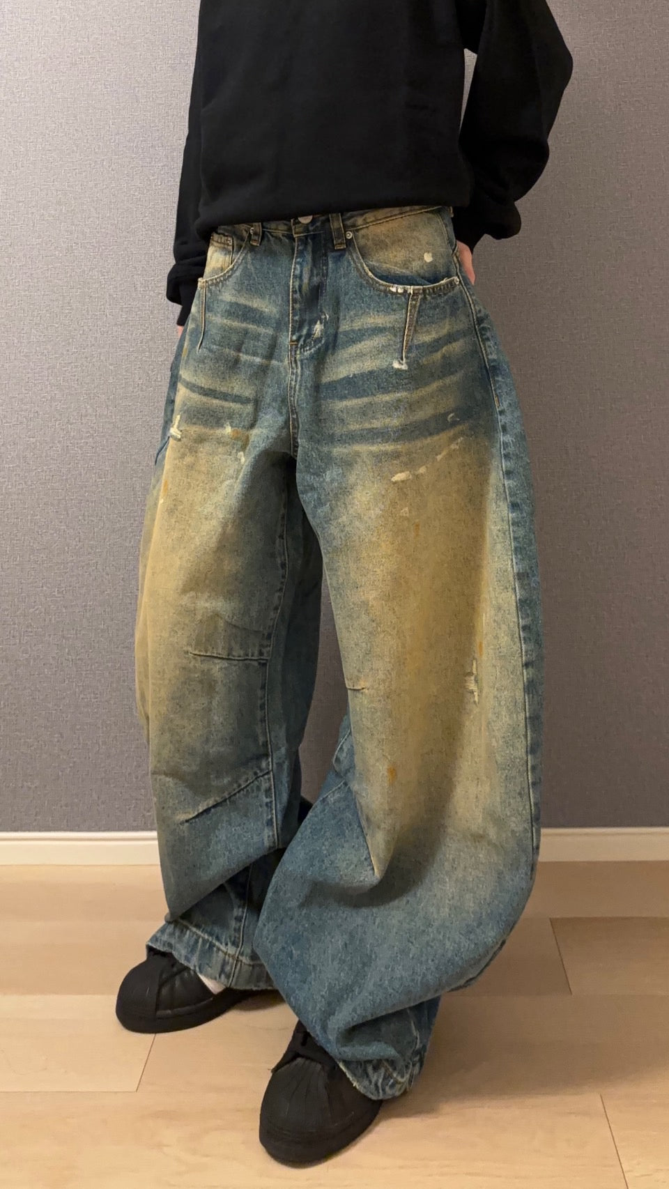 グランジウォッシュ ユーズドルックデニム s0814m-20