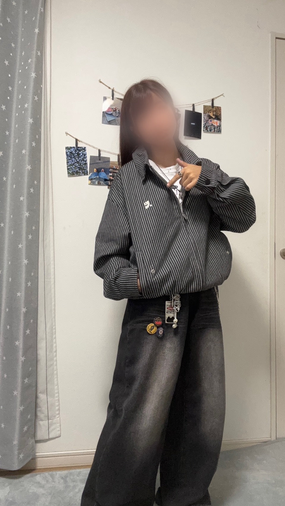 ヴィンテージストライプ ハリントンジャケット EA003