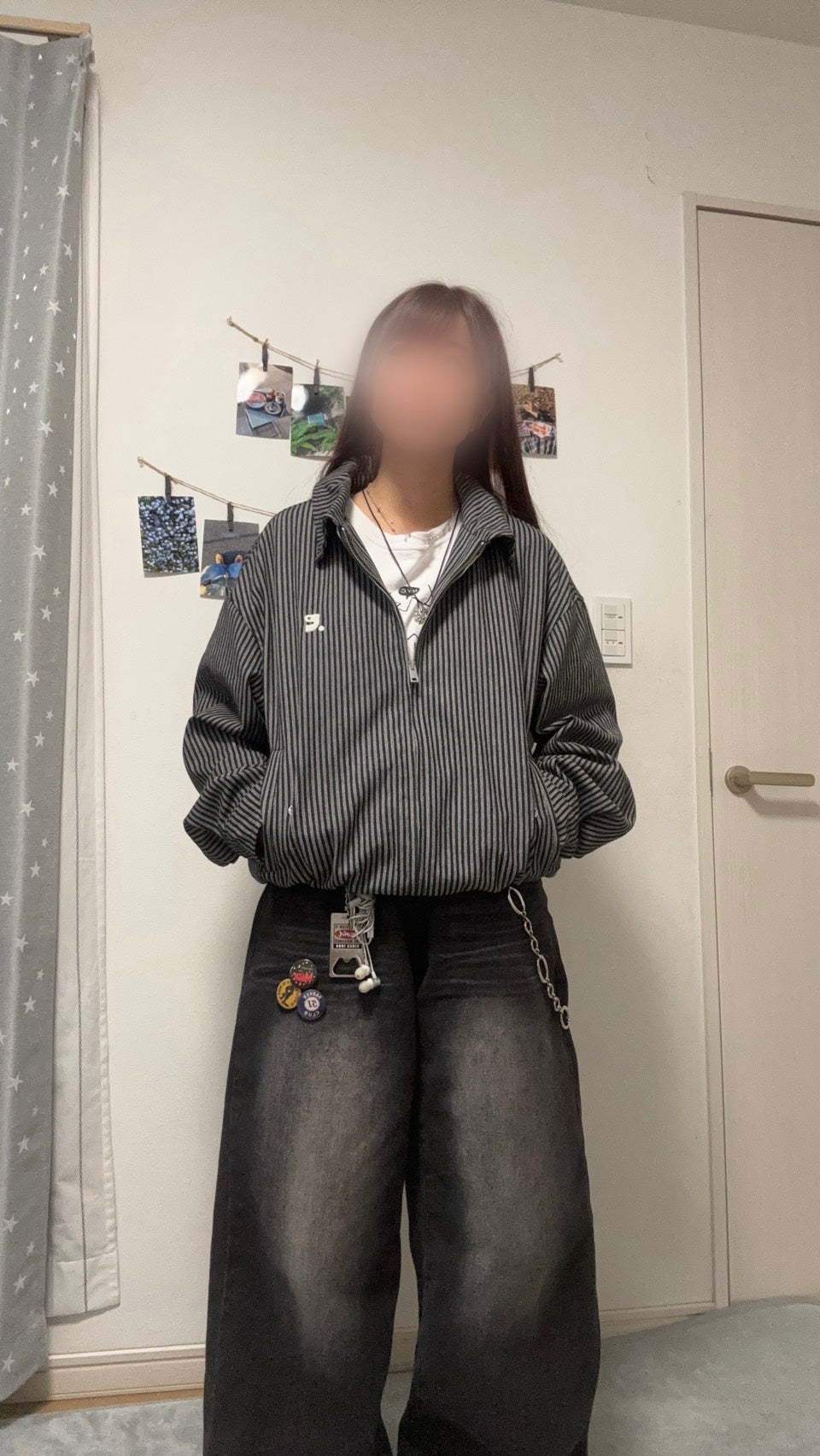 ヴィンテージストライプ ハリントンジャケット EA003