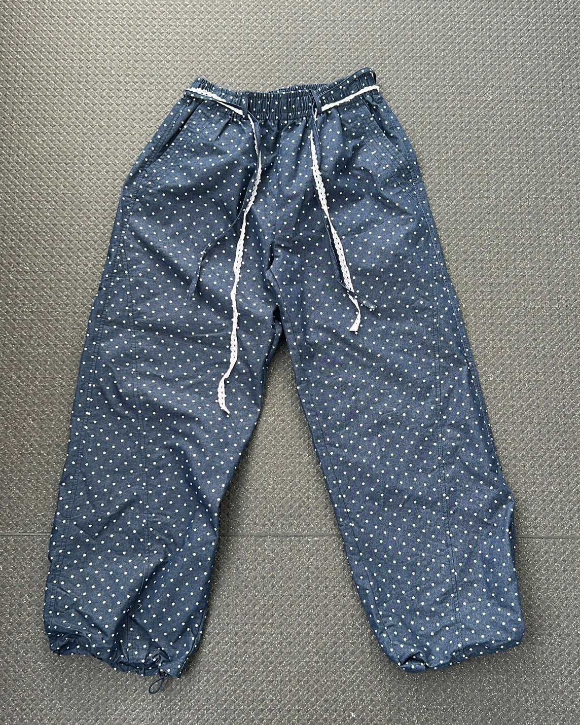 星総柄ライトスウェットパンツ BY-001