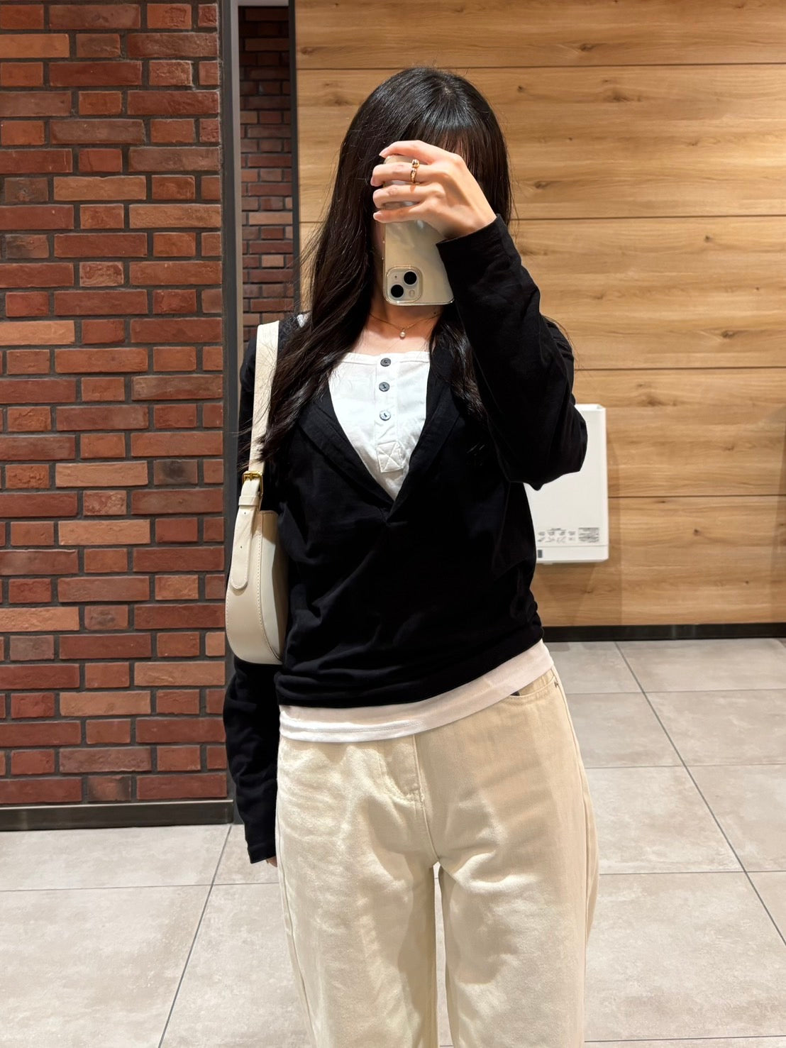 重ね着風長袖カットソー CLG003