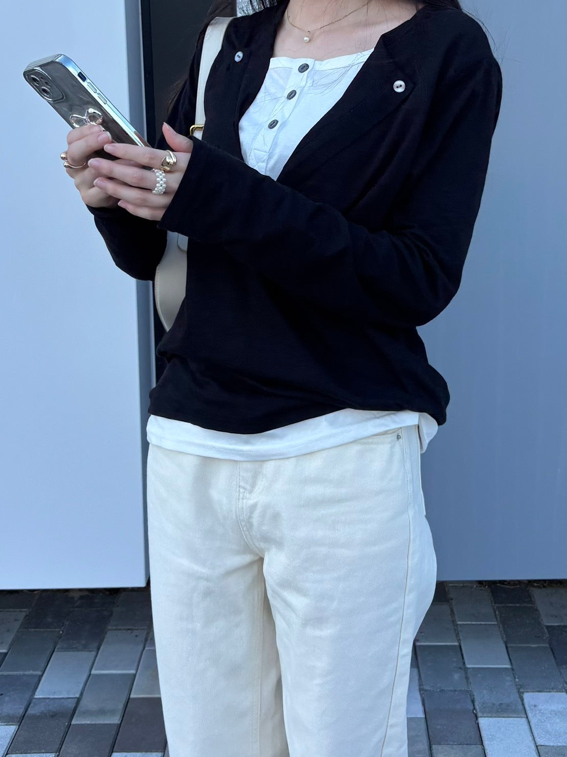 重ね着風長袖カットソー CLG003