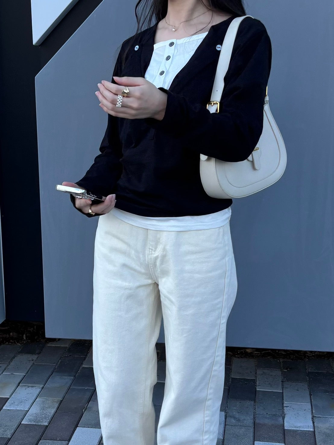 重ね着風長袖カットソー CLG003