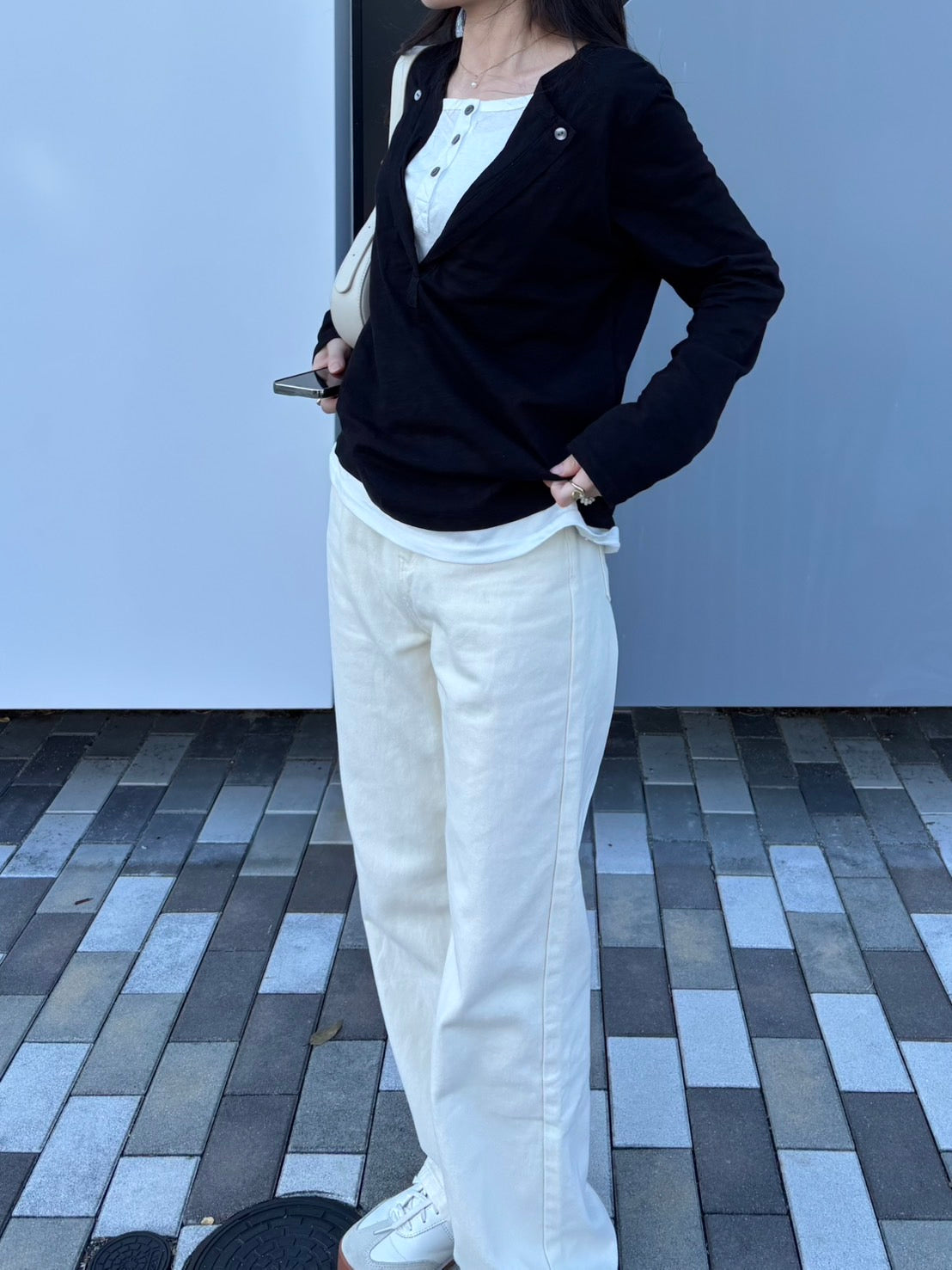 重ね着風長袖カットソー CLG003