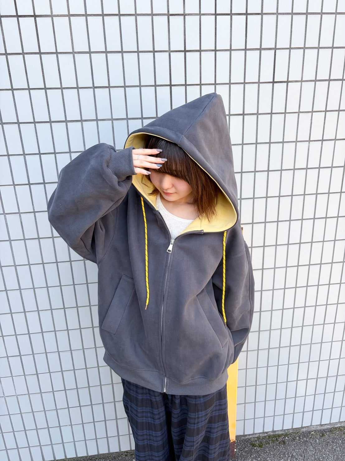 差し色付きフルジップパーカー NMC-001