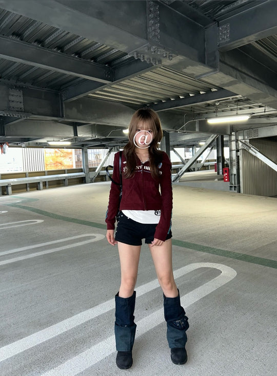 ヴィンテージトラックロゴジップパーカー LLS008