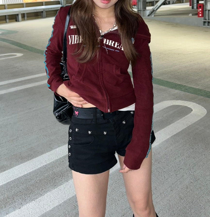 ヴィンテージトラックロゴジップパーカー LLS008