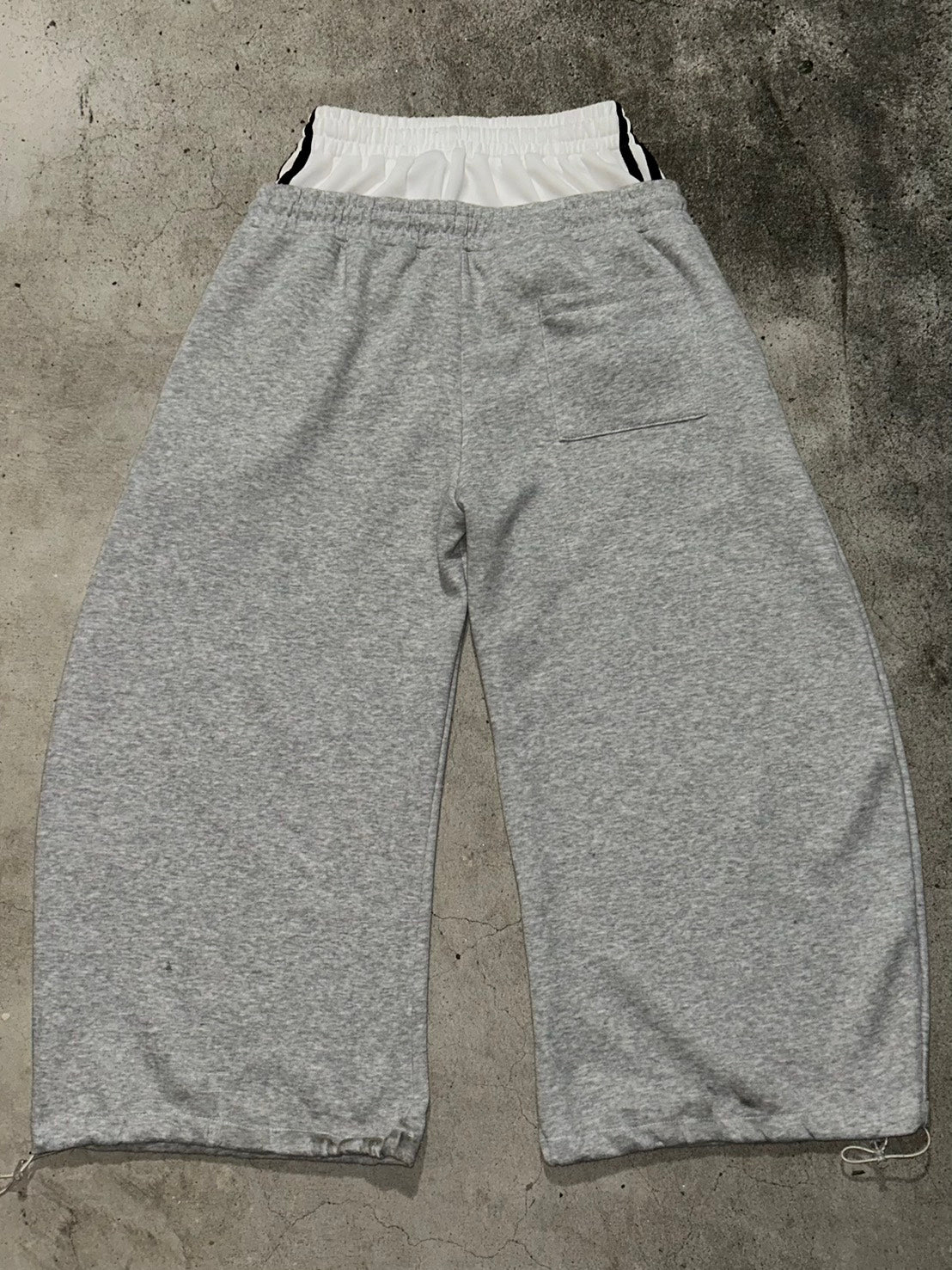 レイヤードウエストワイドスウェットパンツ LLS011