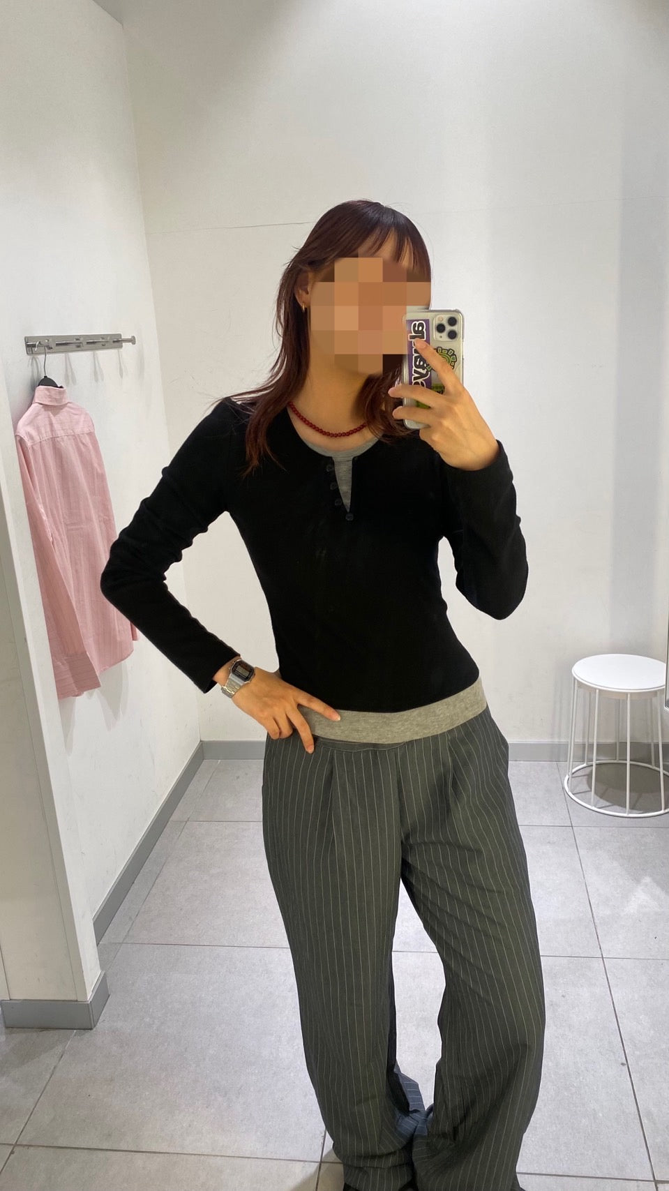 ヘンリーネックロンT WG005