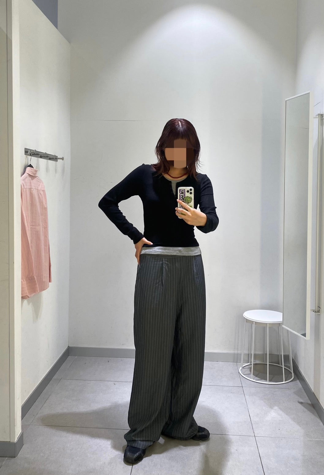 レイヤードストライプイージーパンツ WG004