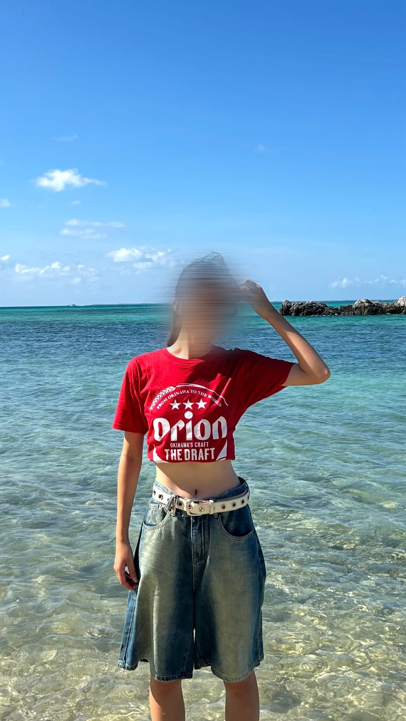 ウォッシュドハーフデニムパンツ TN003