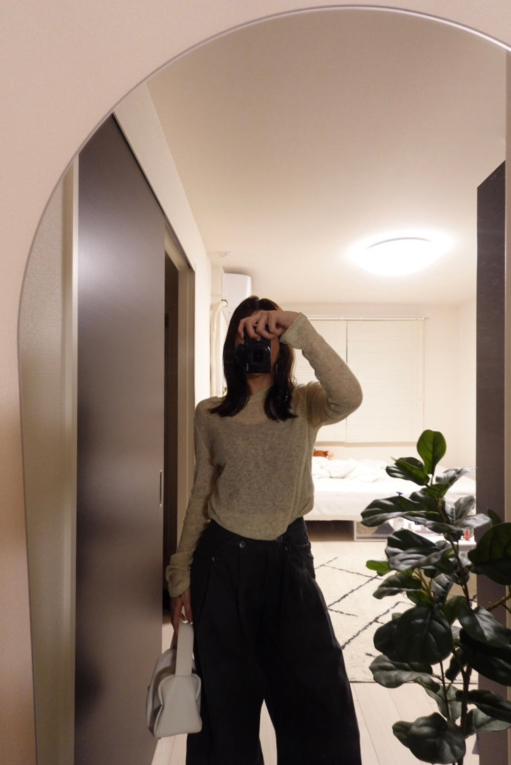 シアーロングスリーブニット GR-001