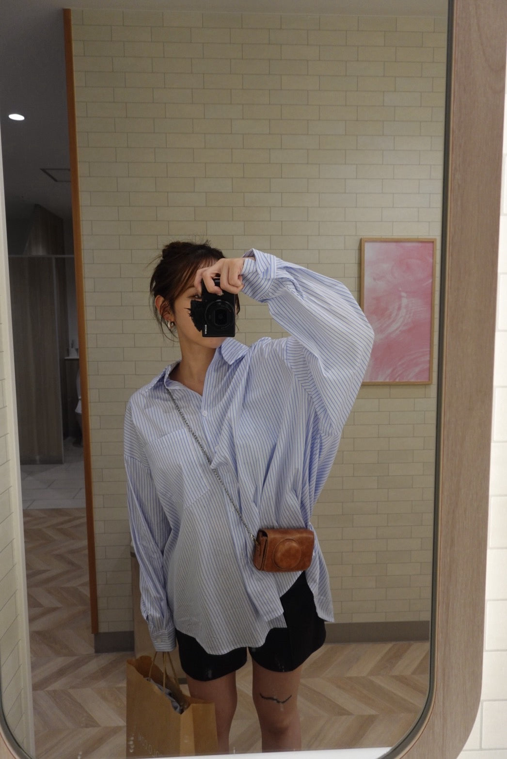 オーバーサイズストライプシャツ GR-002