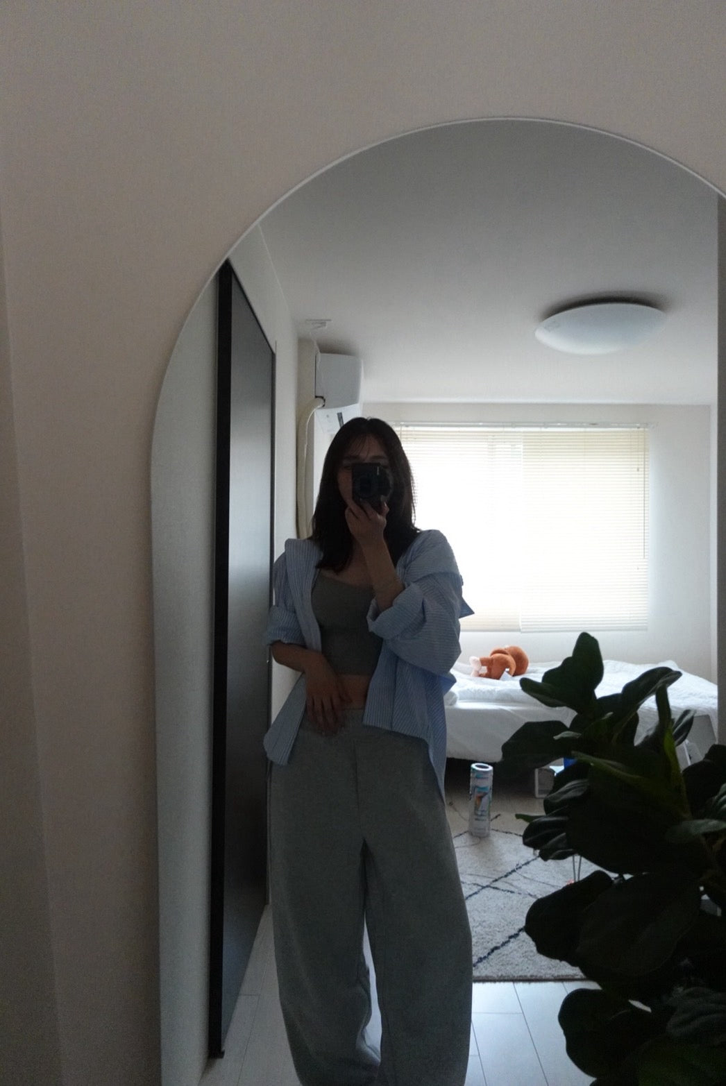 オーバーサイズストライプシャツ GR-002