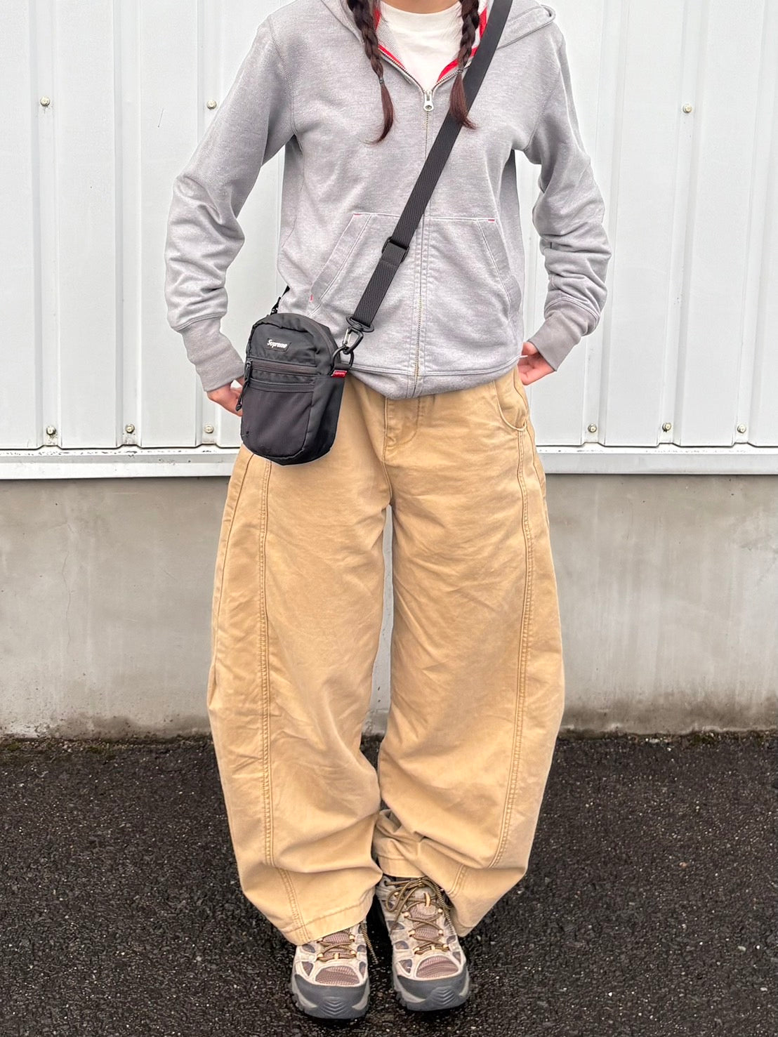 カーブラインワイドワークパンツ SYA003