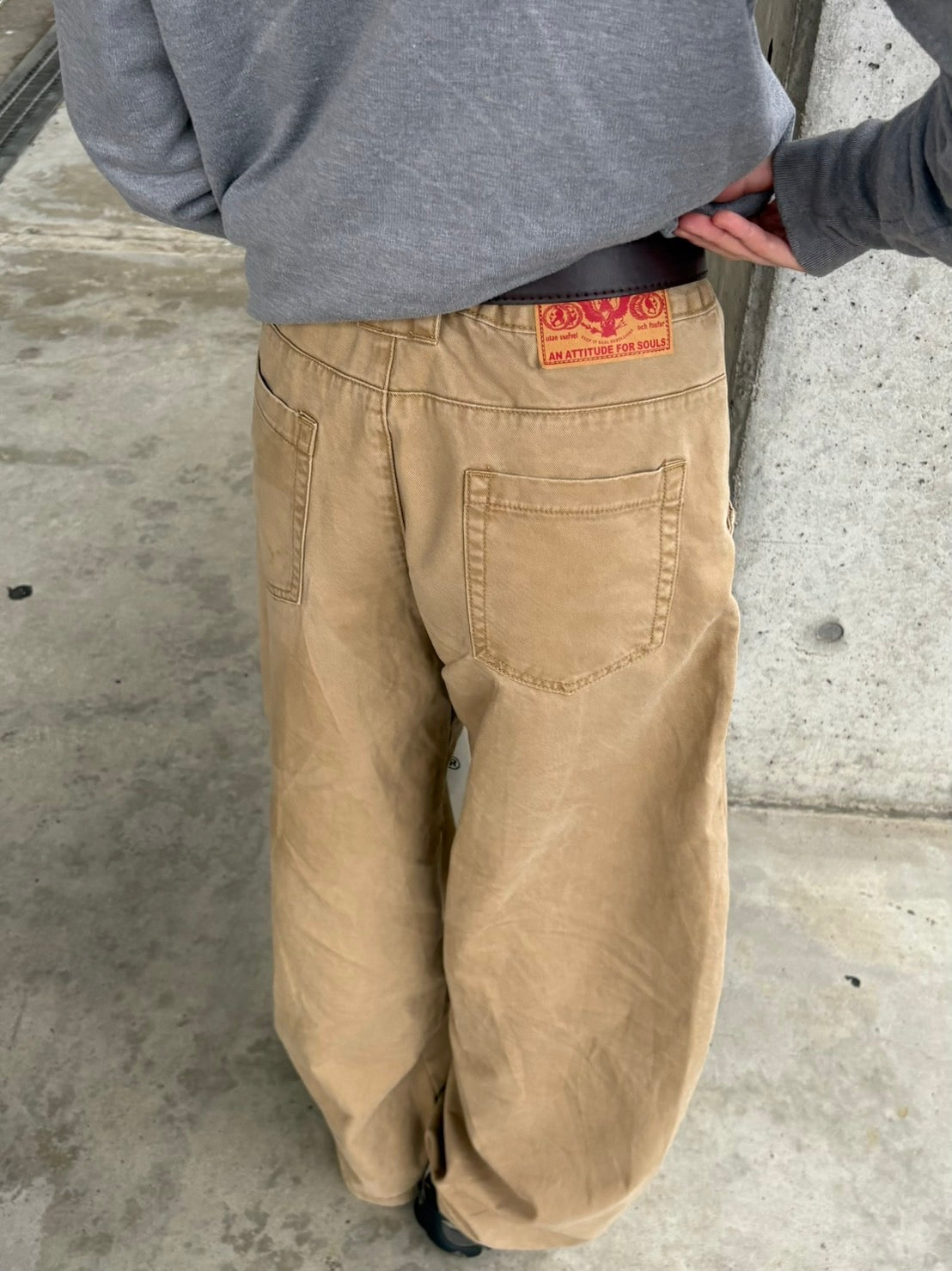 カーブラインワイドワークパンツ SYA003