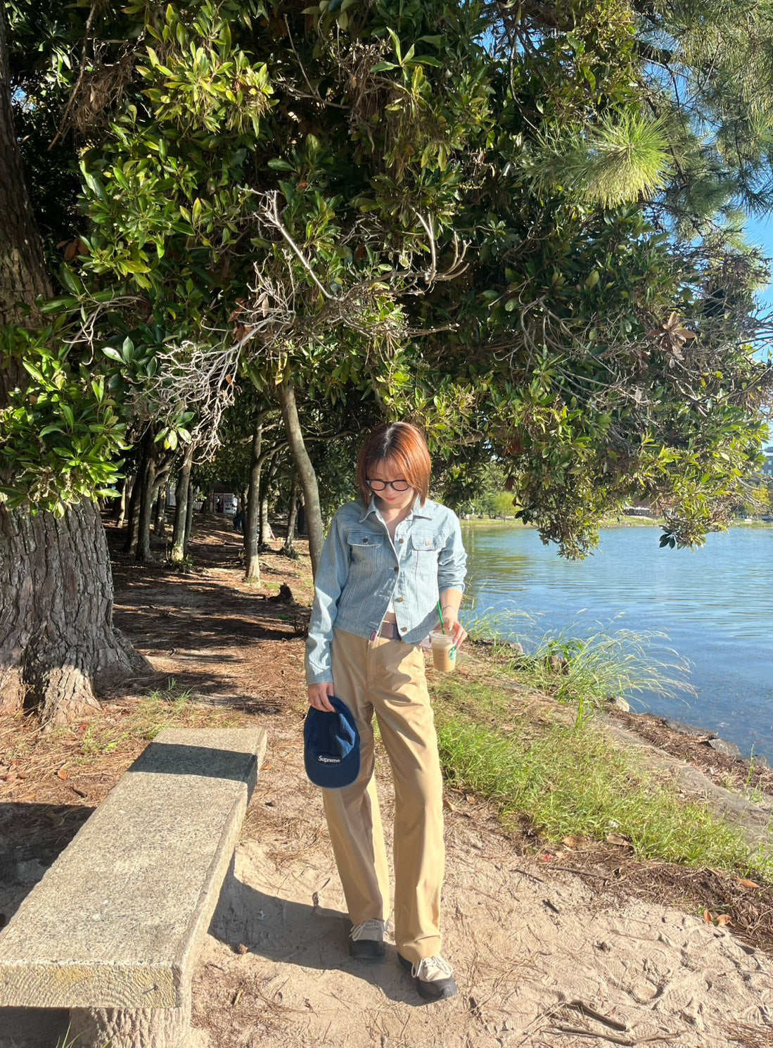 ストライプ柄ショート丈デニムジャケット ON003