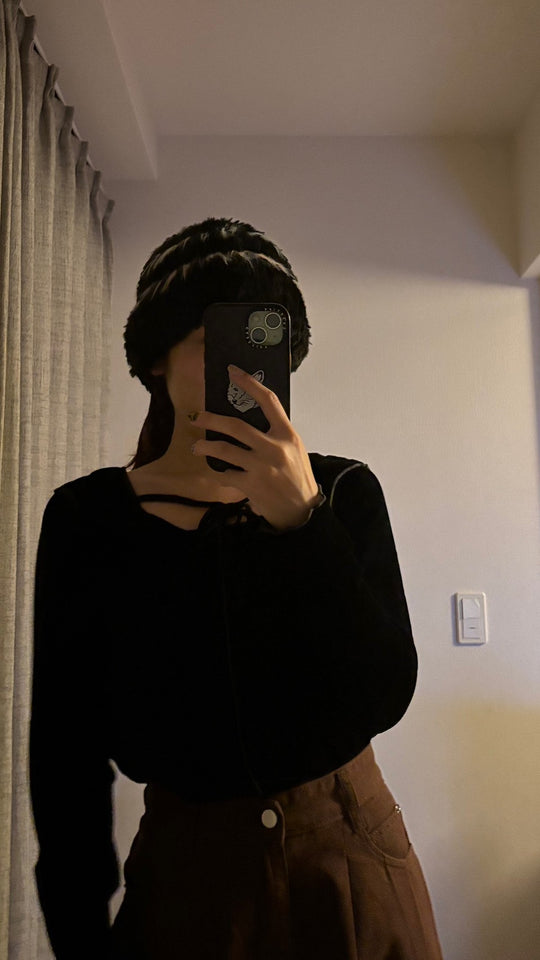 エコファー・シャギーニットバケットハット RIM004