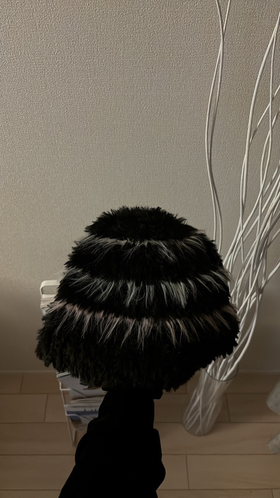 エコファー・シャギーニットバケットハット RIM004