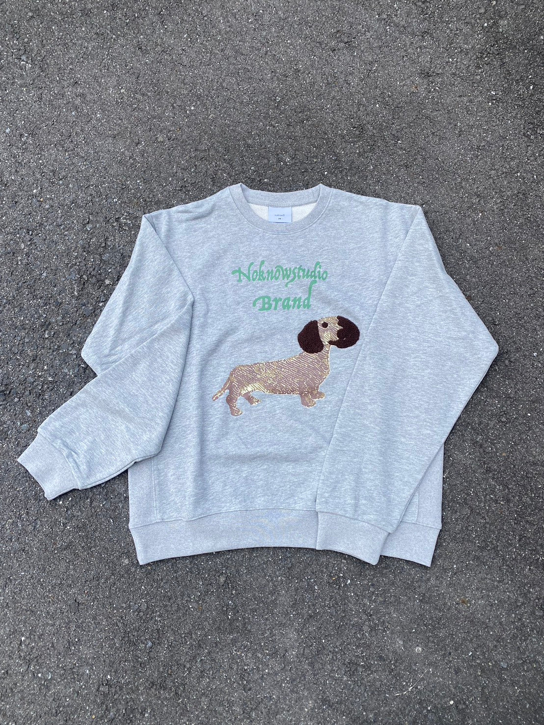 ショート丈アニマル刺繍スウェットシャツ GY-001