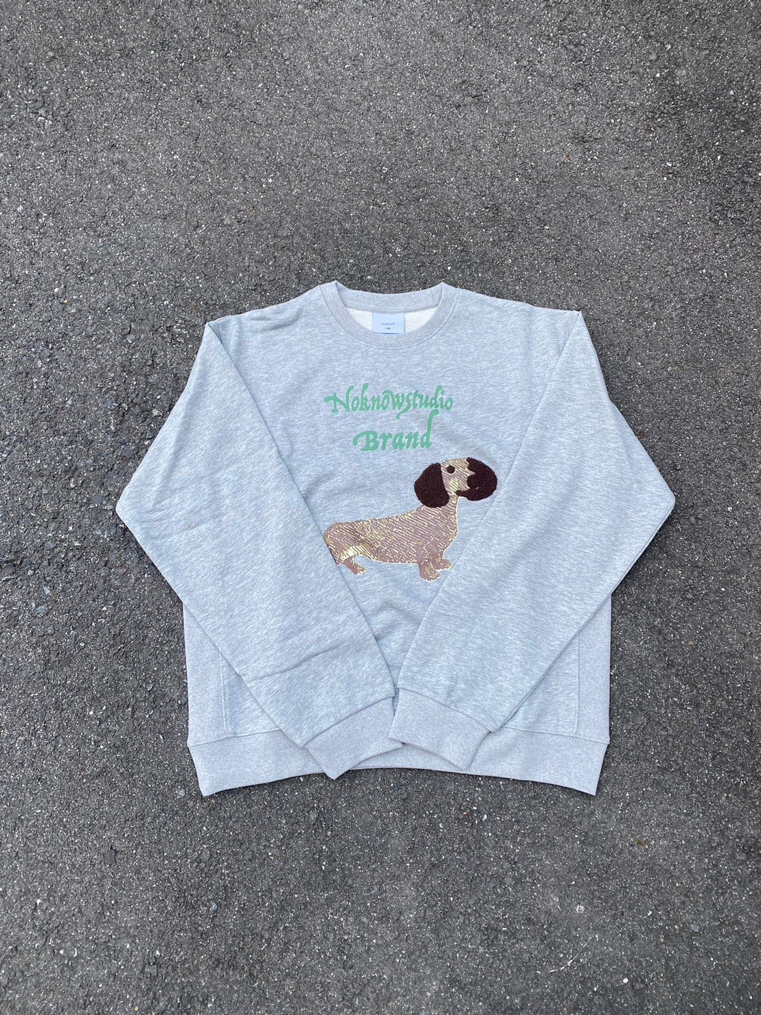 ショート丈アニマル刺繍スウェットシャツ GY-001