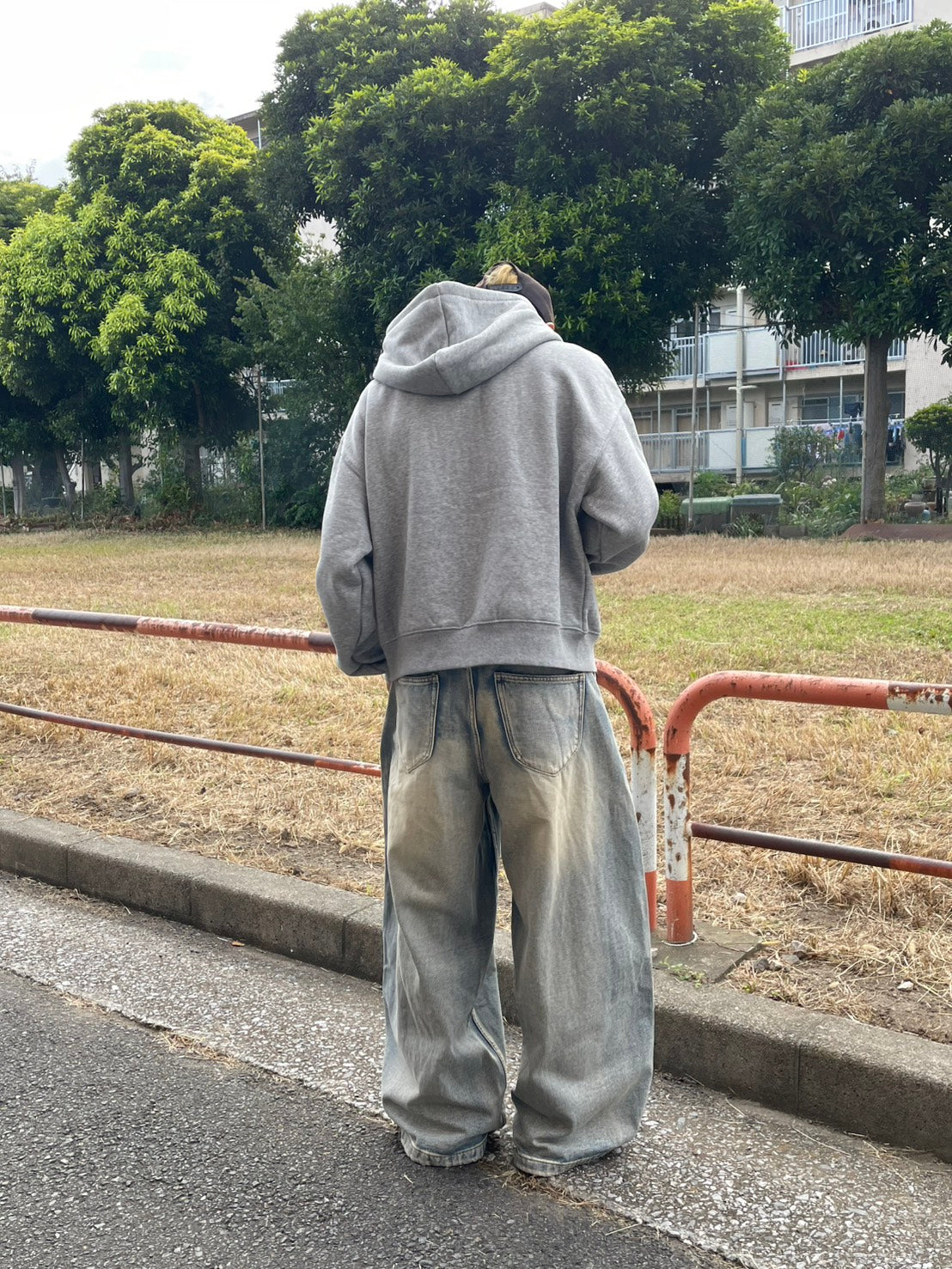 ボクシーフィット裏起毛ジップパーカ YMA-001