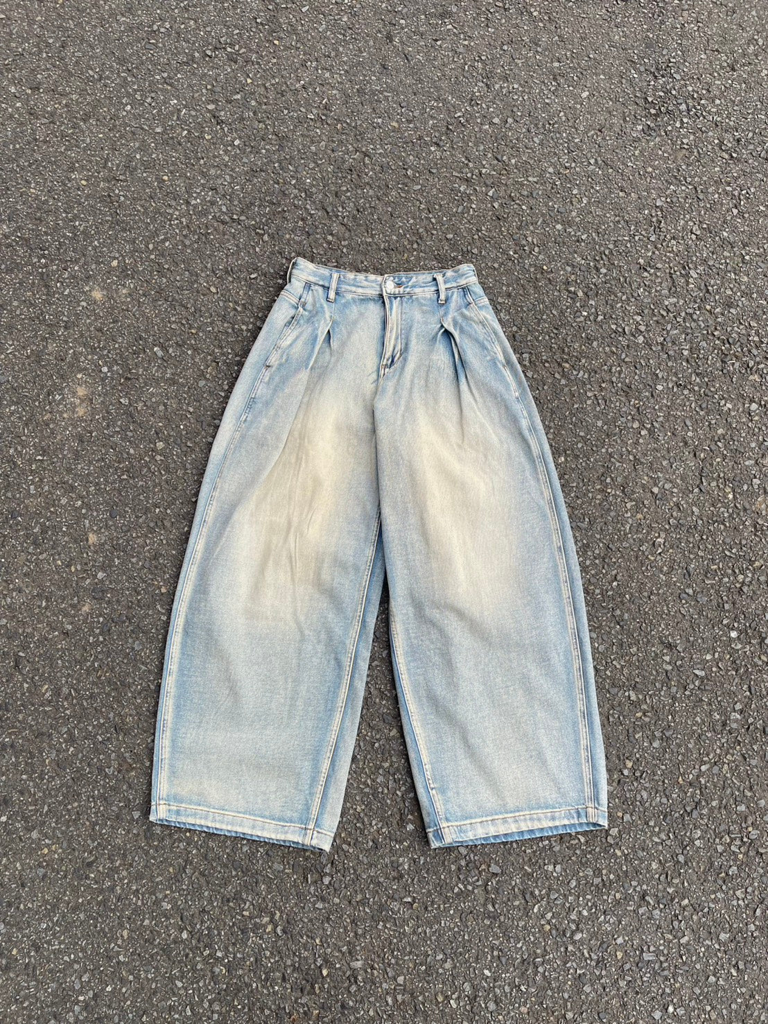 ヘビーウエイトバギーデニムパンツ YMA-004