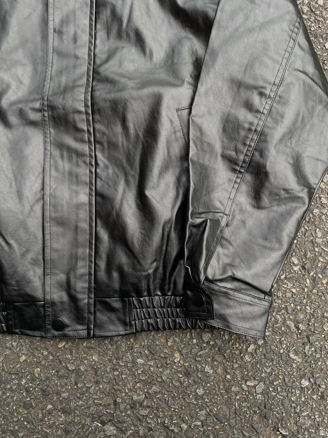 ヴィンテージPUレザーオープンジャケット YMA-002