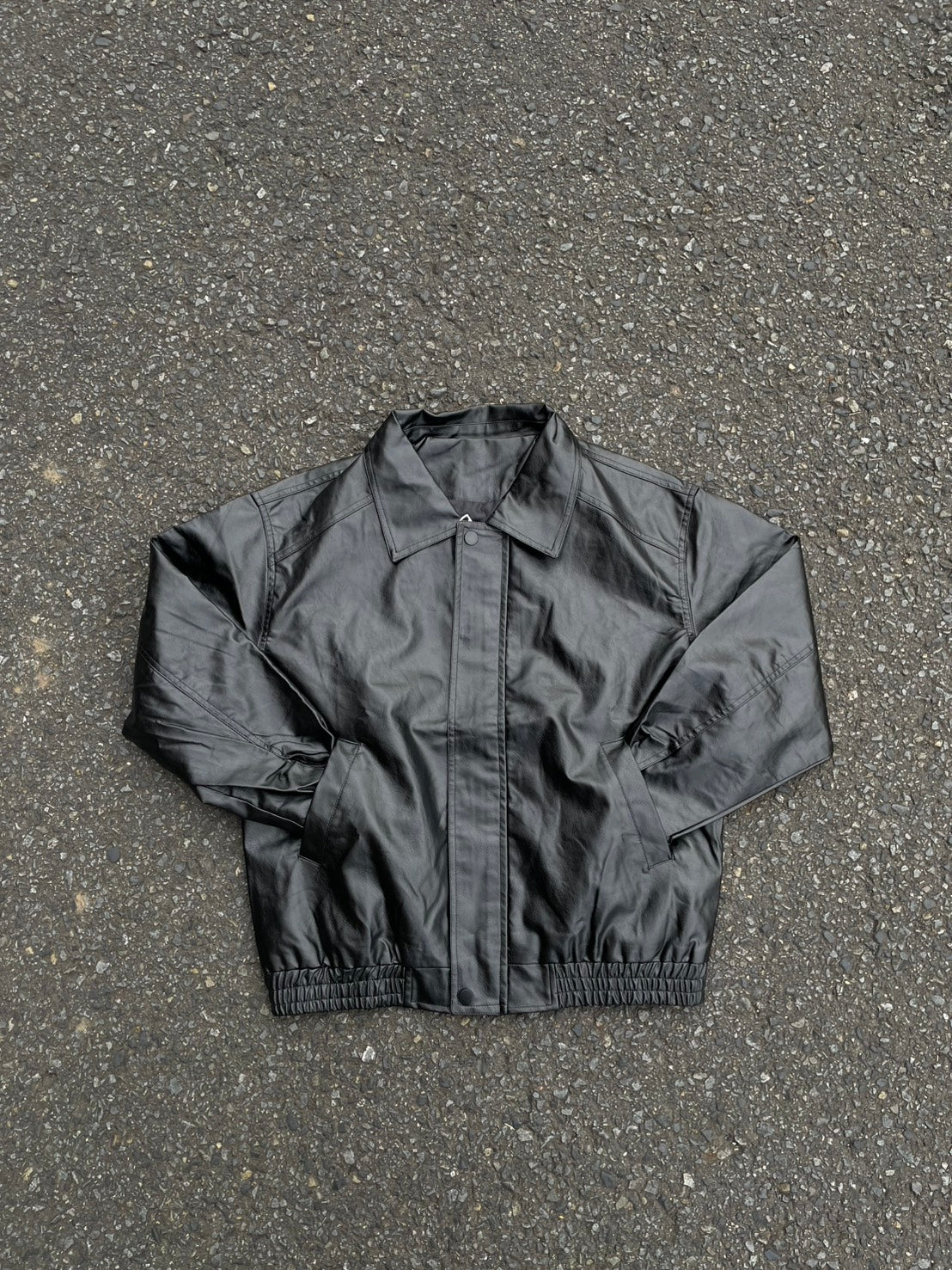 ヴィンテージPUレザーオープンジャケット YMA-002