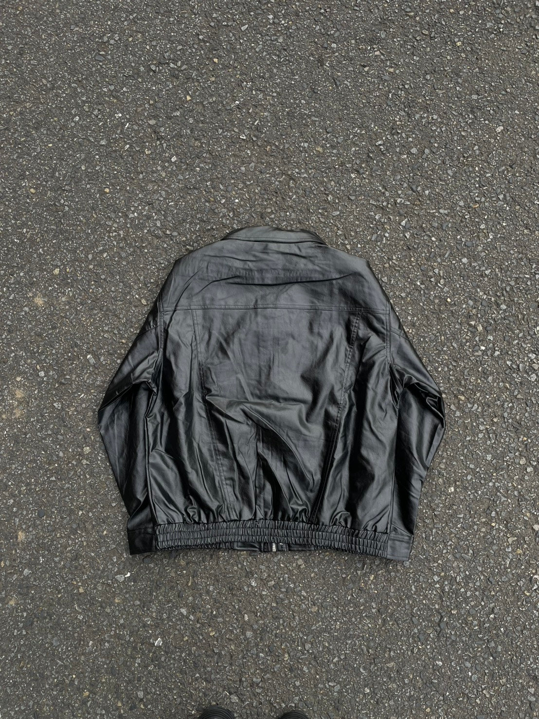 ヴィンテージPUレザーオープンジャケット YMA-002