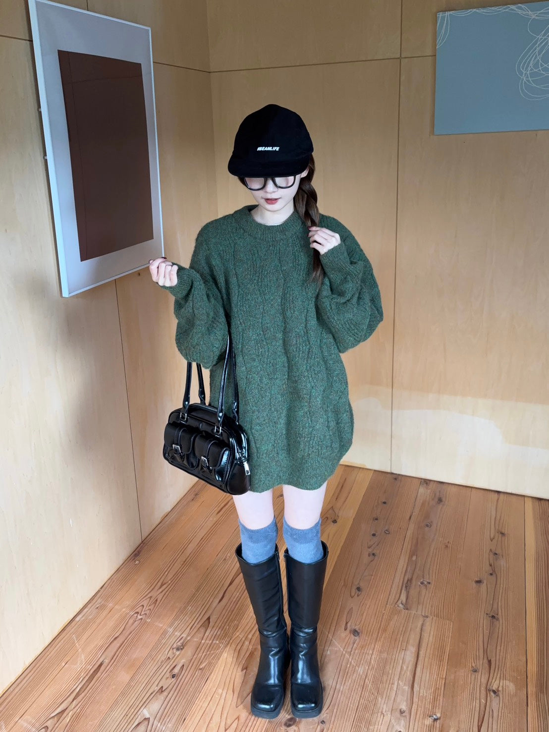 フォレストミックス ケーブルクルーニット SCK-022