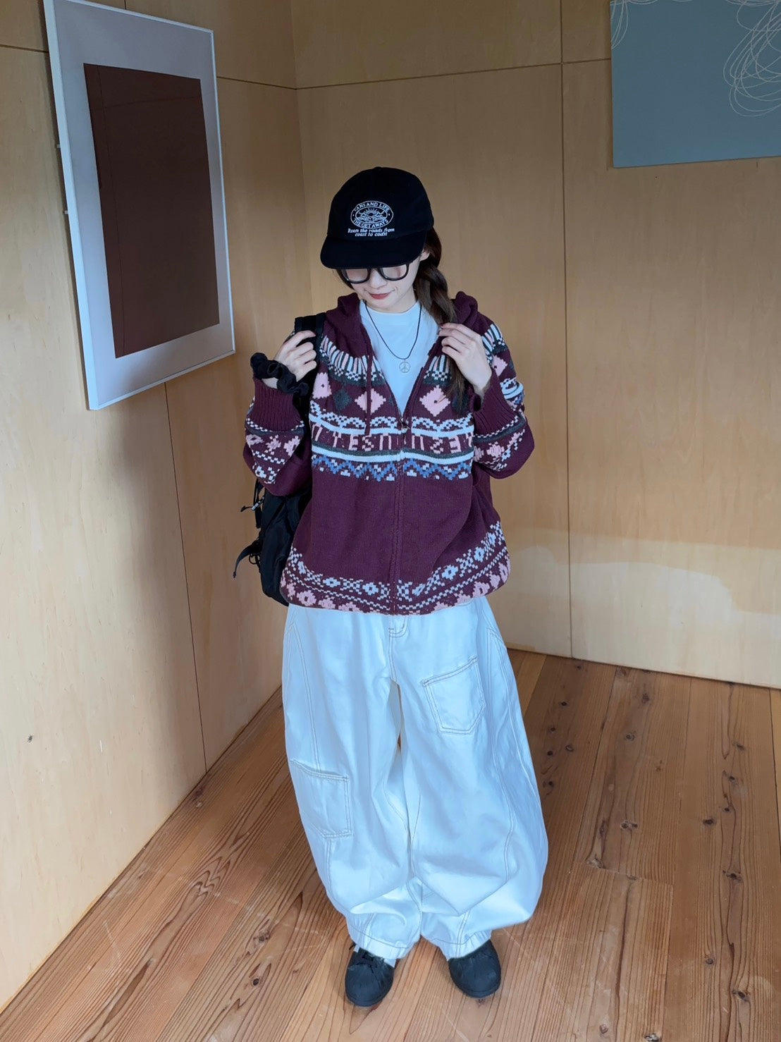 ノルディックミックス フーディカーディガン SCK-023