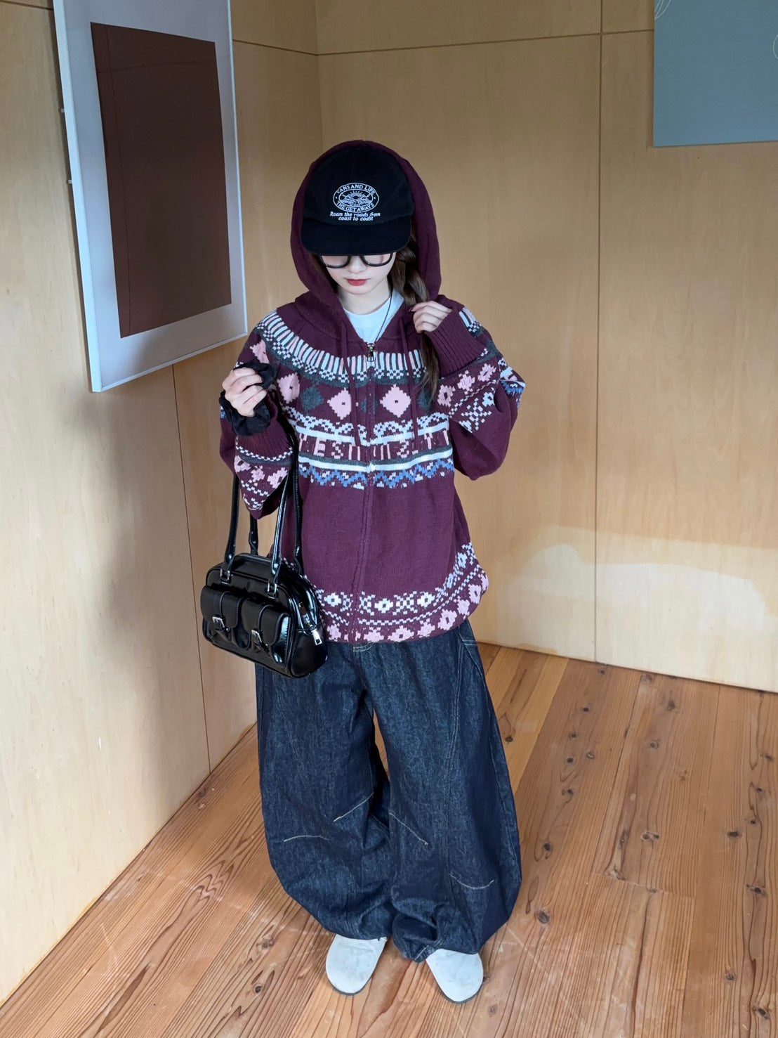 ノルディックミックス フーディカーディガン SCK-023