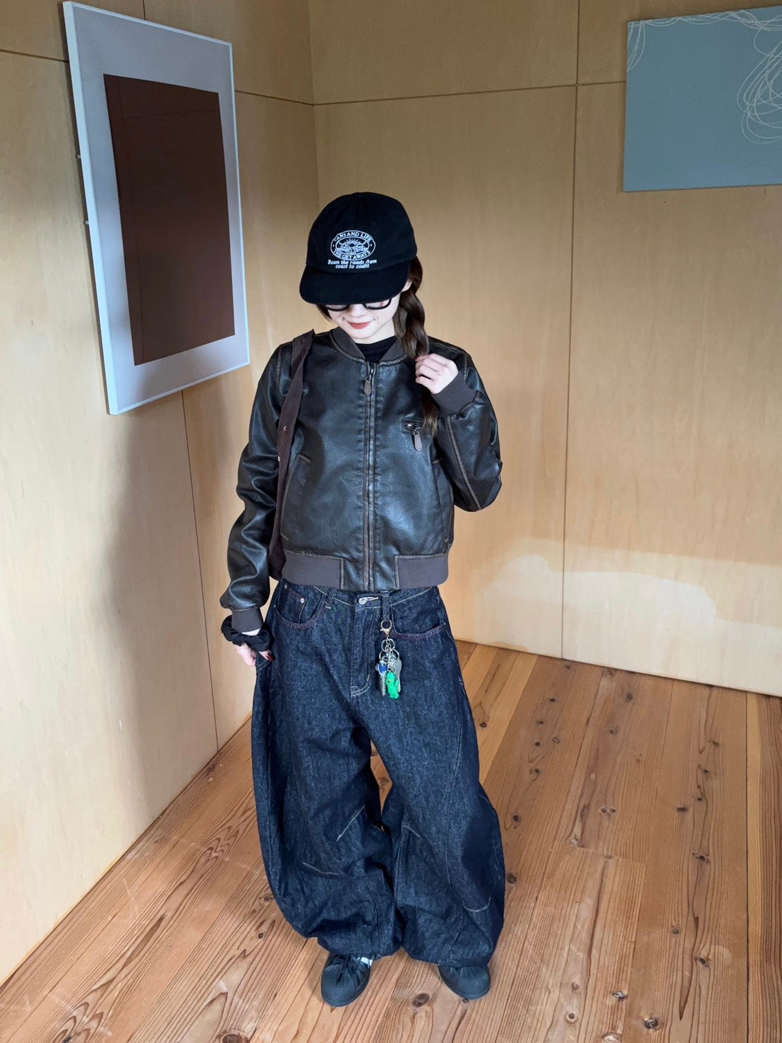 ヴィンテージブラウン ショートレザーブルゾン SCK-027