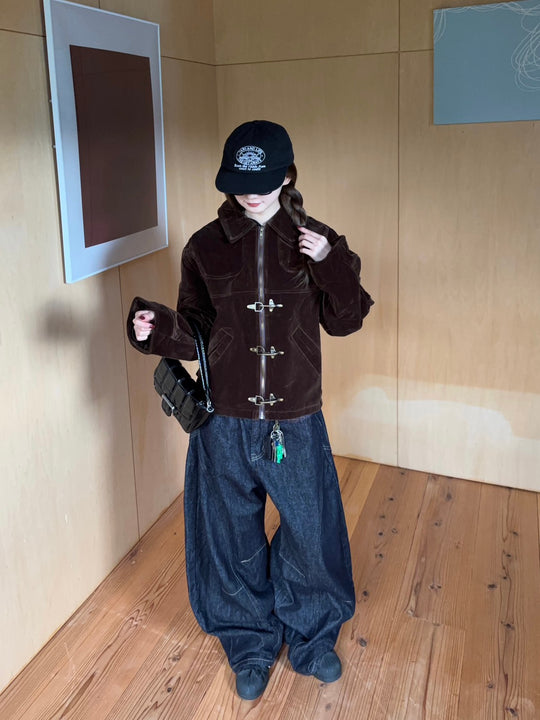 ベルベットメタルバックルショートジャケット SCK-028