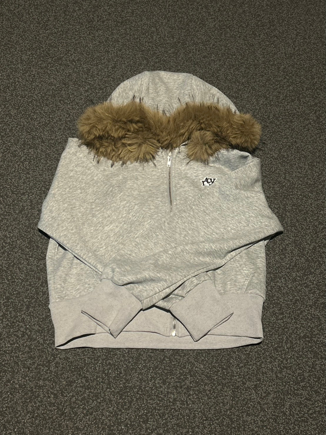 フェイクファー フーディジップブルゾン MI-18