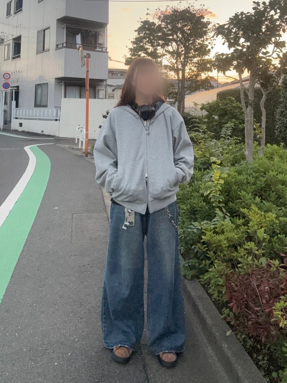 リバーシブルチェックジップパーカー EA006