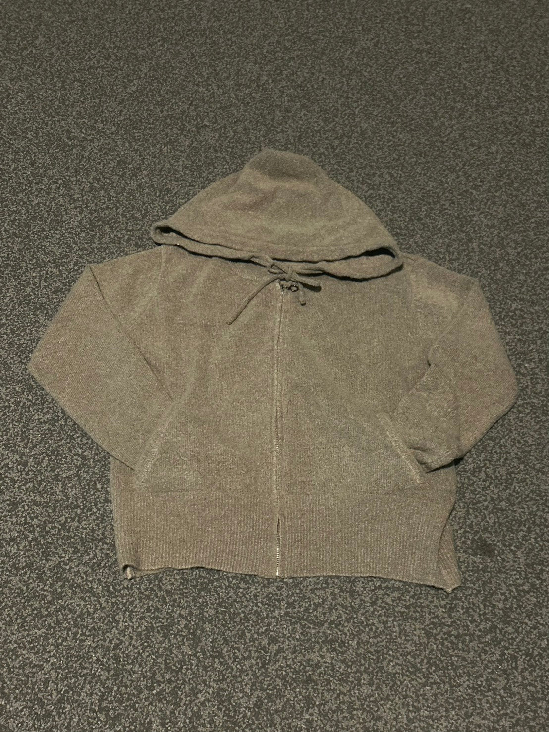 スモーキーカラー薄手フーディニットカーデ MI-22