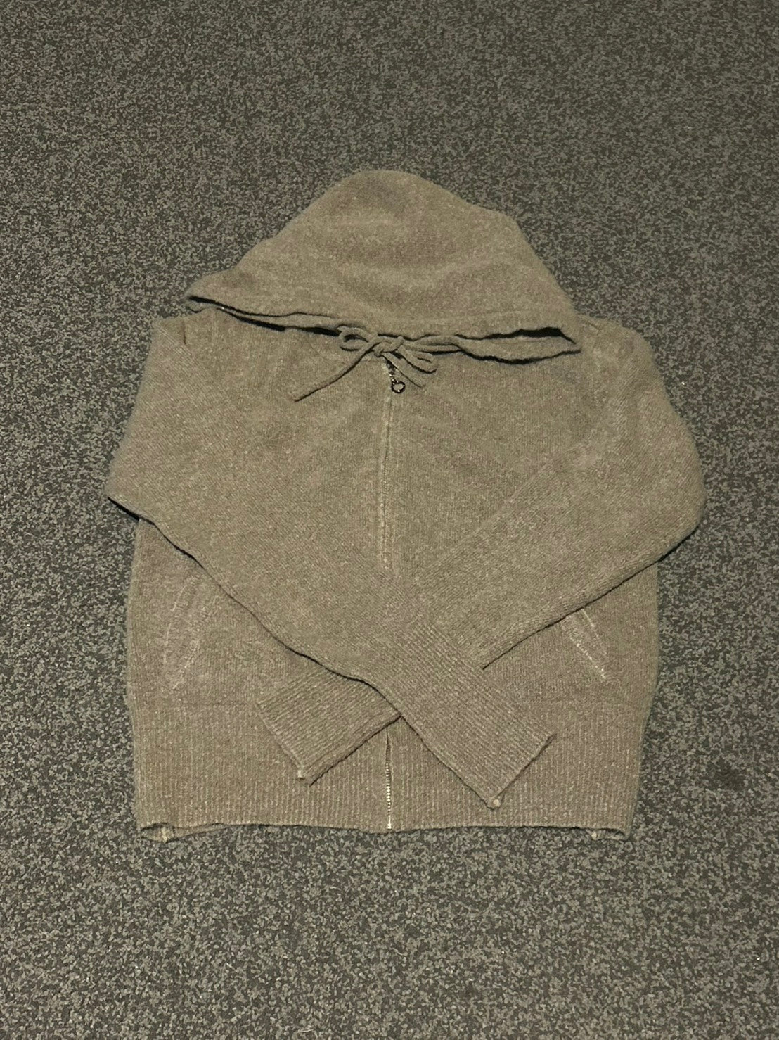 スモーキーカラー薄手フーディニットカーデ MI-22