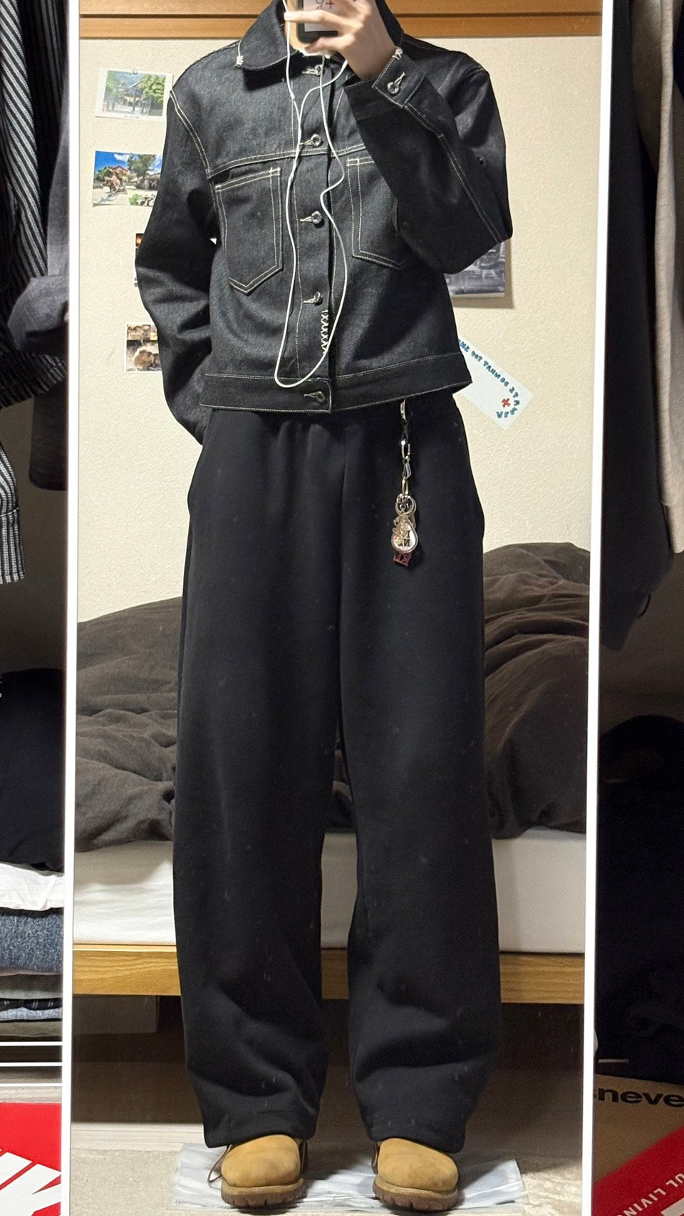 短丈リジッドデニムジャケット HR008