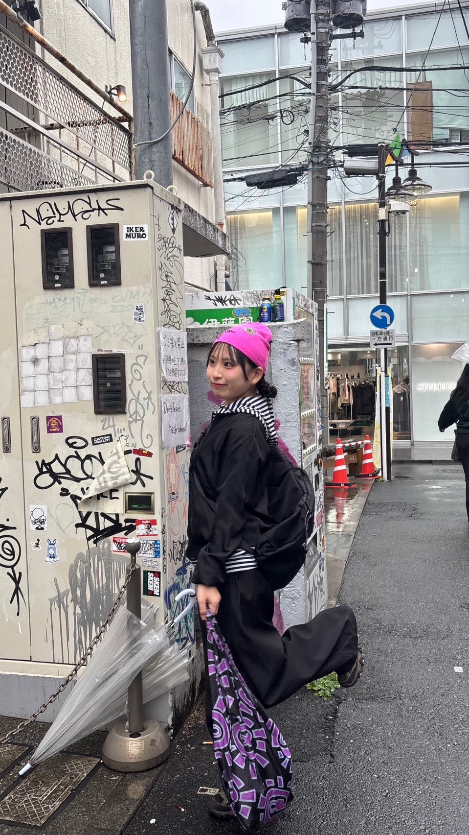 タックワイドハイウエストスラックスパンツ PC007