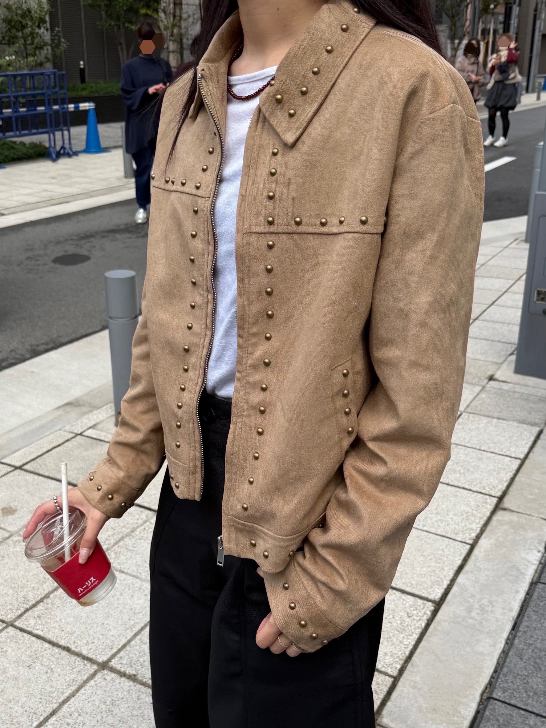 スエードスタッズショートジャケット/レトロ TM-009