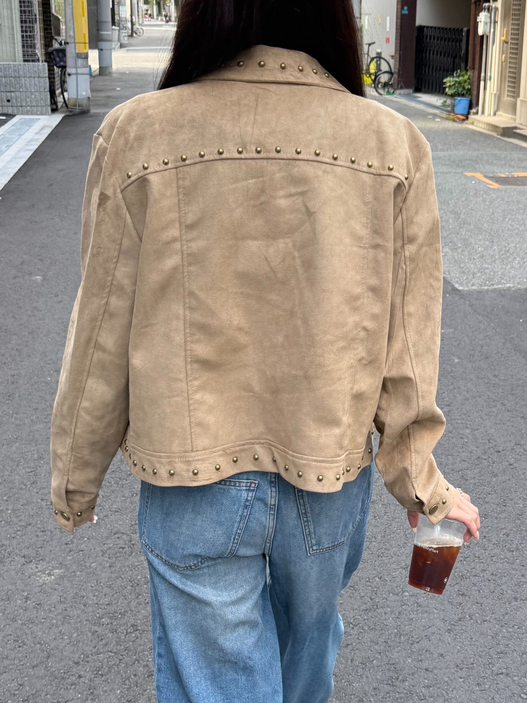 スエードスタッズショートジャケット/レトロ TM-009