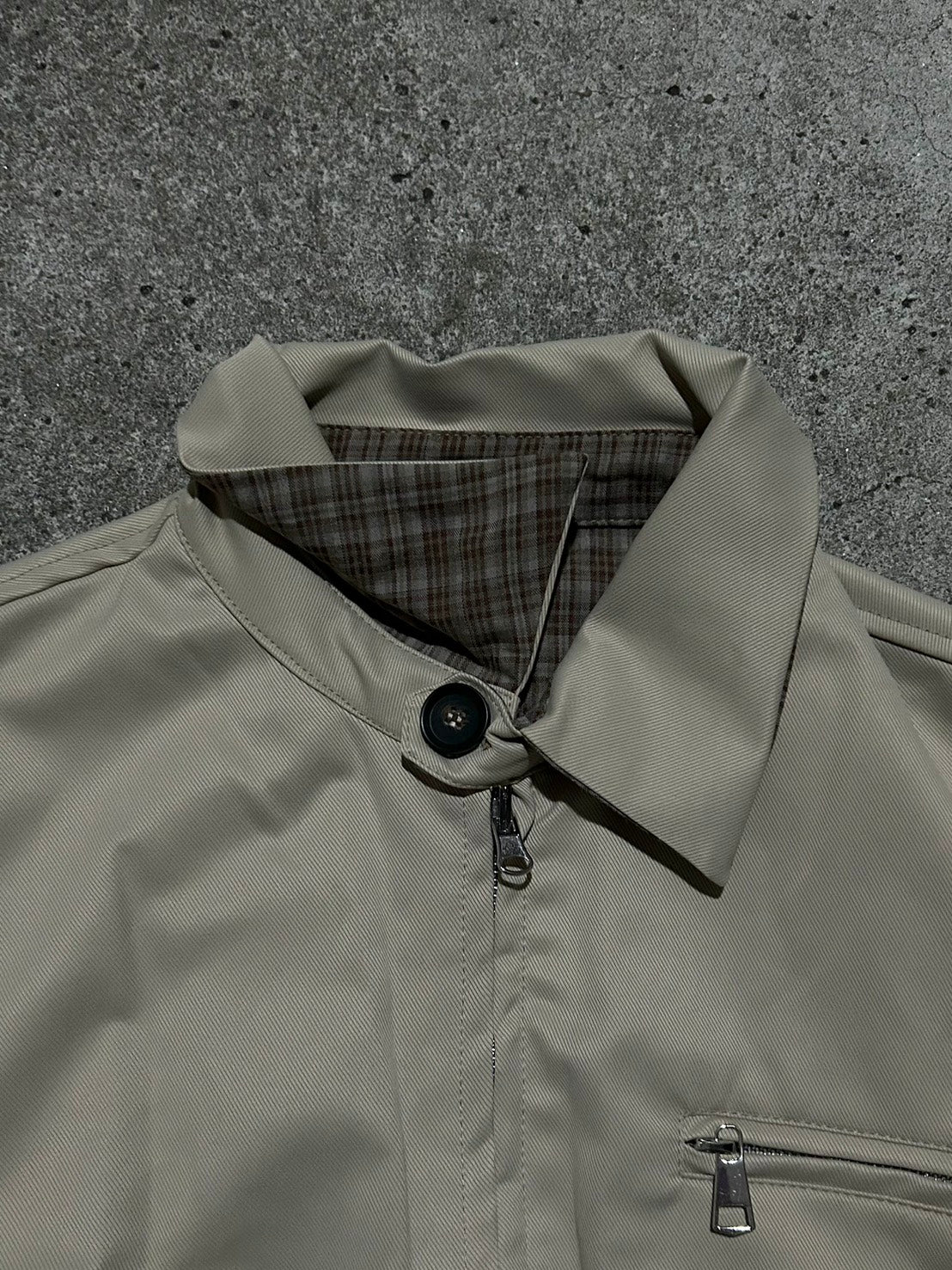 リバーシブルチェックハリントンジャケット LLS-016