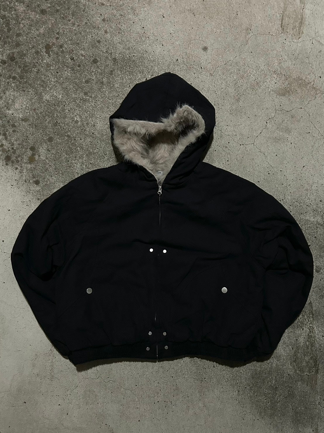 フェイクファーライニングショートブルゾン LLS-017