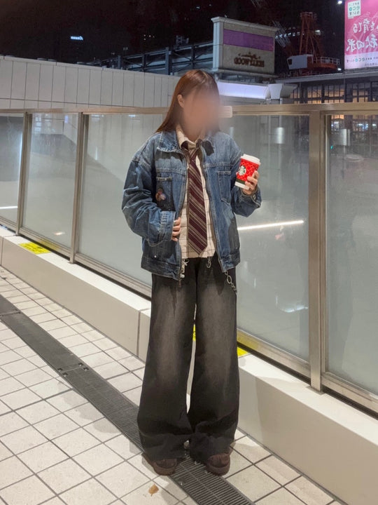 ヴィンテージウォッシュオーバーデニムジャケット EA009